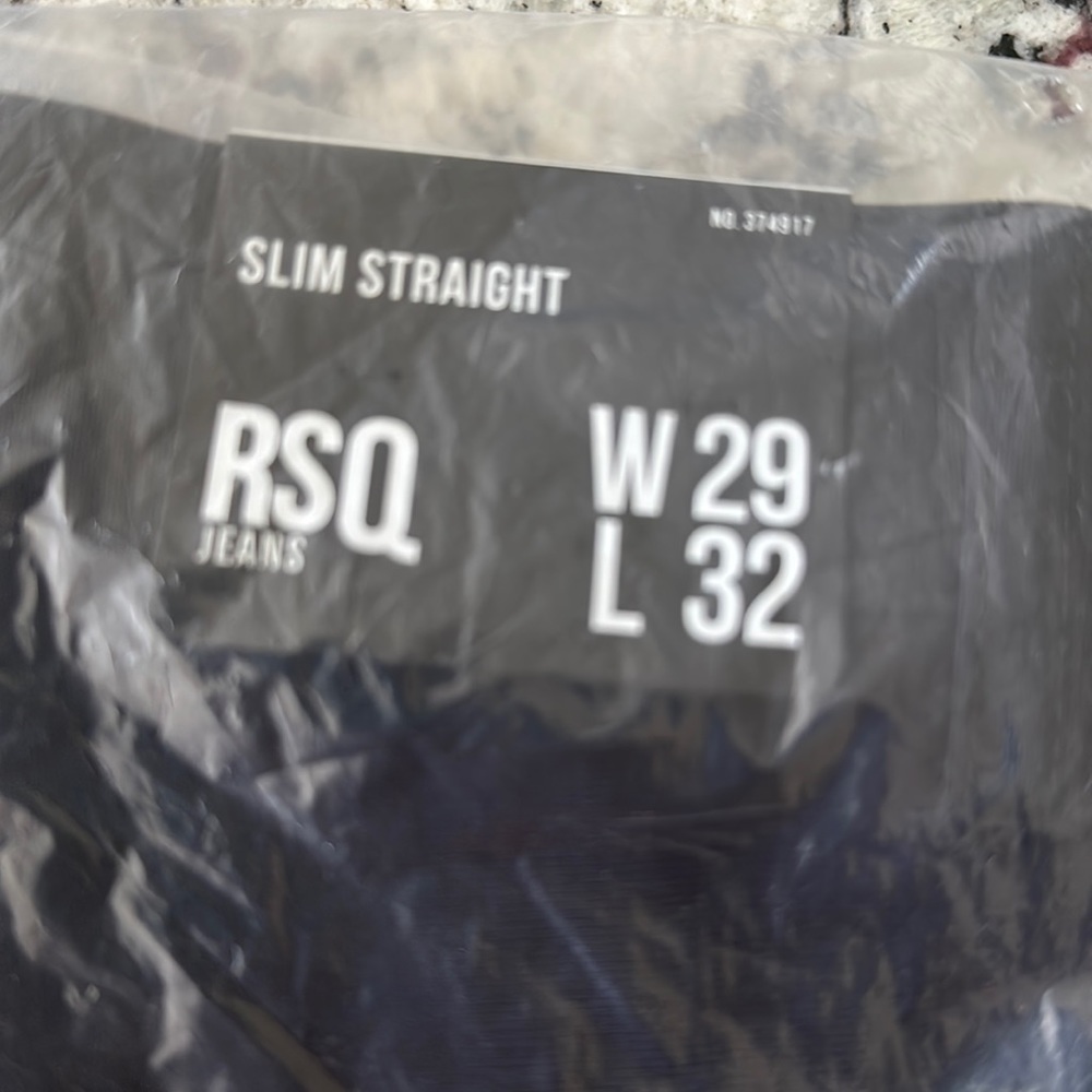 Brand New RSQ Slim Straight Black Jeans